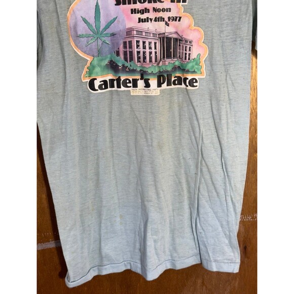 RARE Youth International Party YIP 1977 Washington DC‎ Smoke-In Hippie Shirt L - Picture 3 of 11